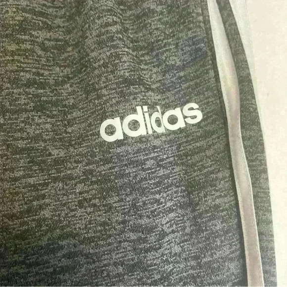 Adidas Men's Essentials Warm-Up Tapered 3-Stripes Track Pants Heather Gray Large - Picture 2 of 8